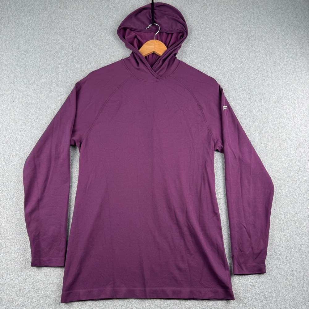 Fabletics Hoodie Mens Medium Purple Long Sleeve Performance Pullover Activewear